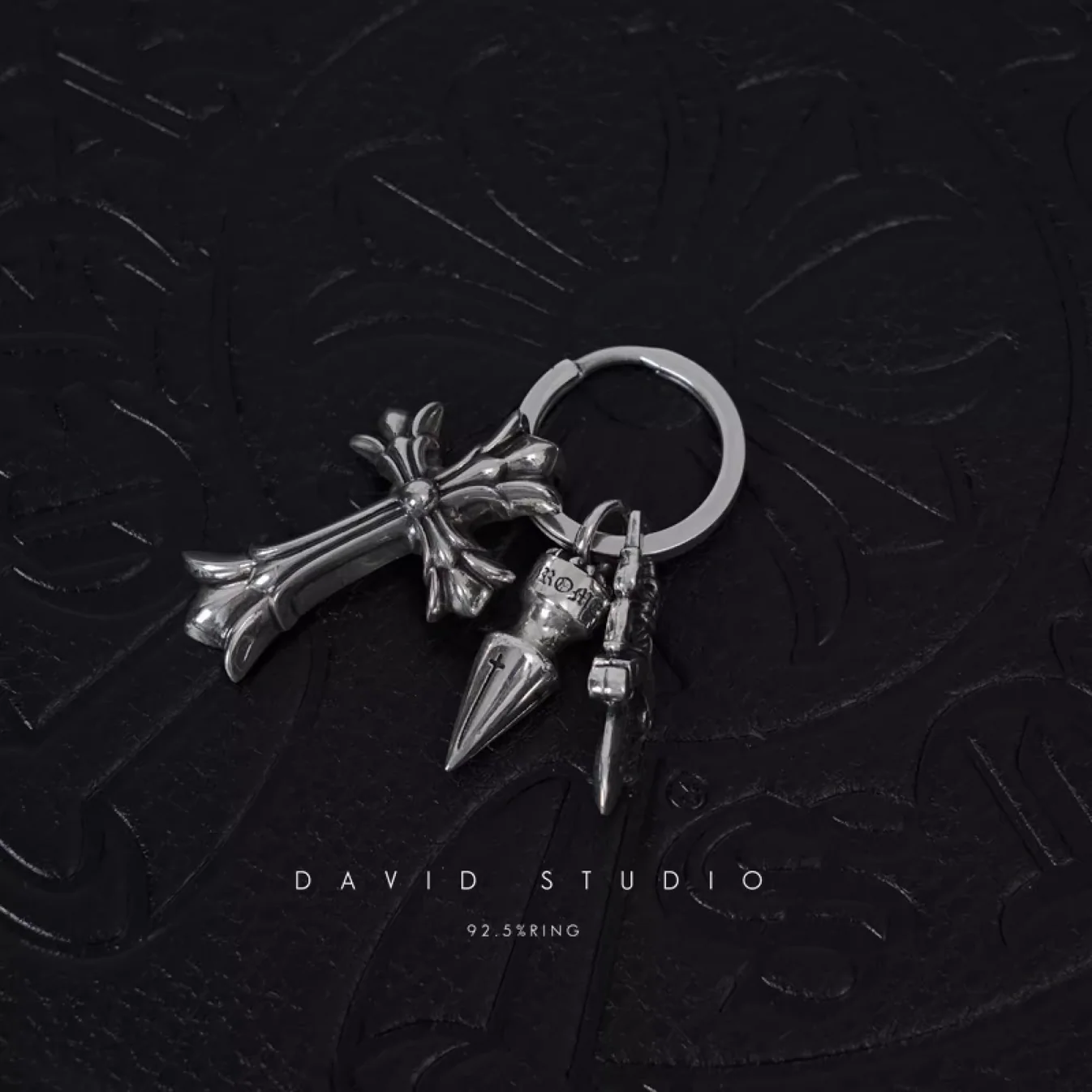 Chrome Hearts Cross Ring - Gothic 925 Sterling Silver Jewelry | David Studio