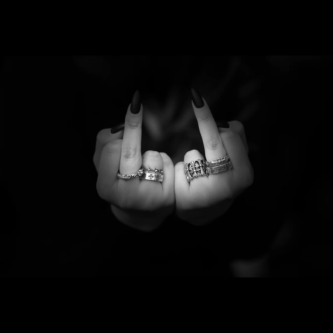 Chrome Hearts Cross Ring - Gothic 925 Sterling Silver Jewelry | David Studio