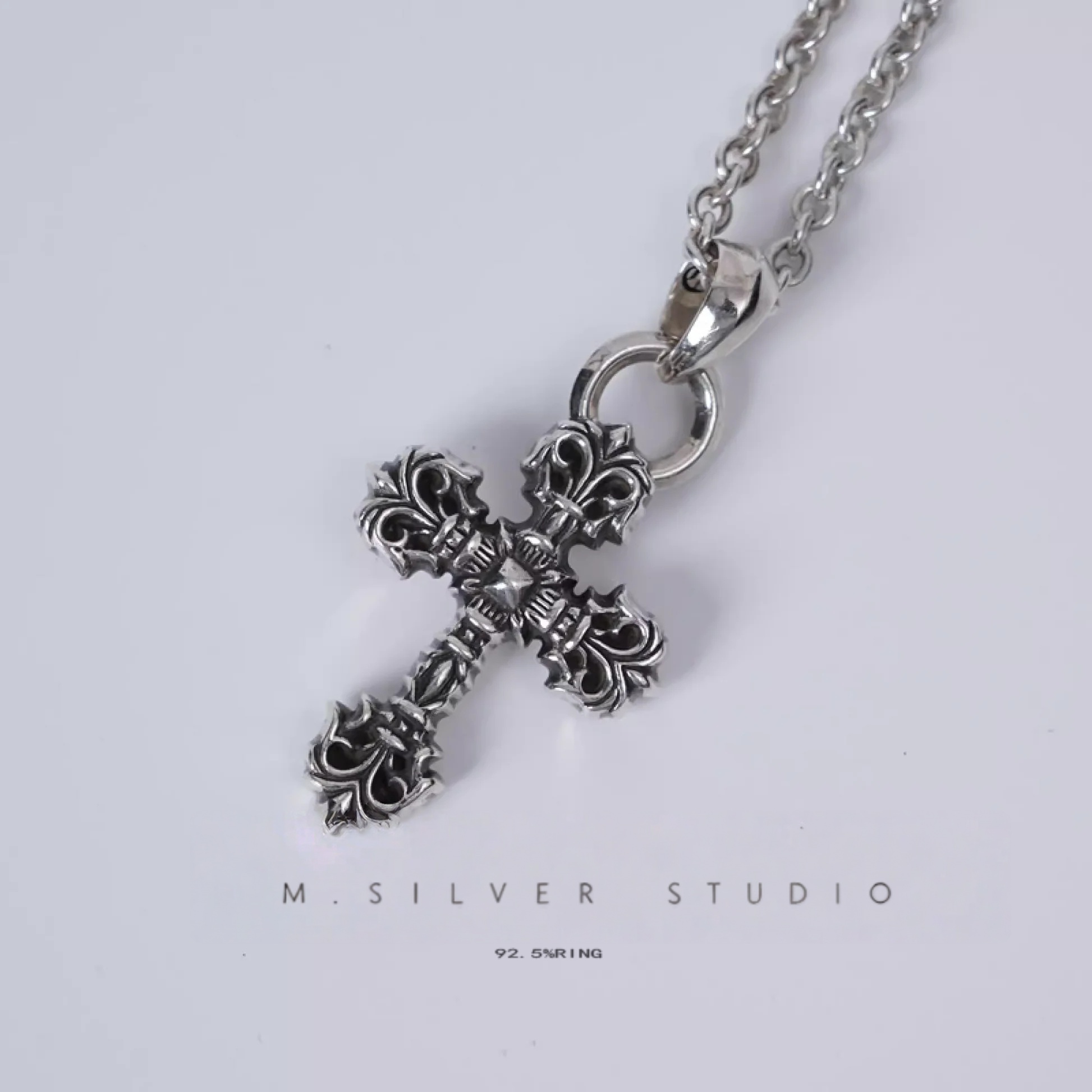 Chrome Hearts Cross Ring - Gothic 925 Sterling Silver Jewelry | David Studio
