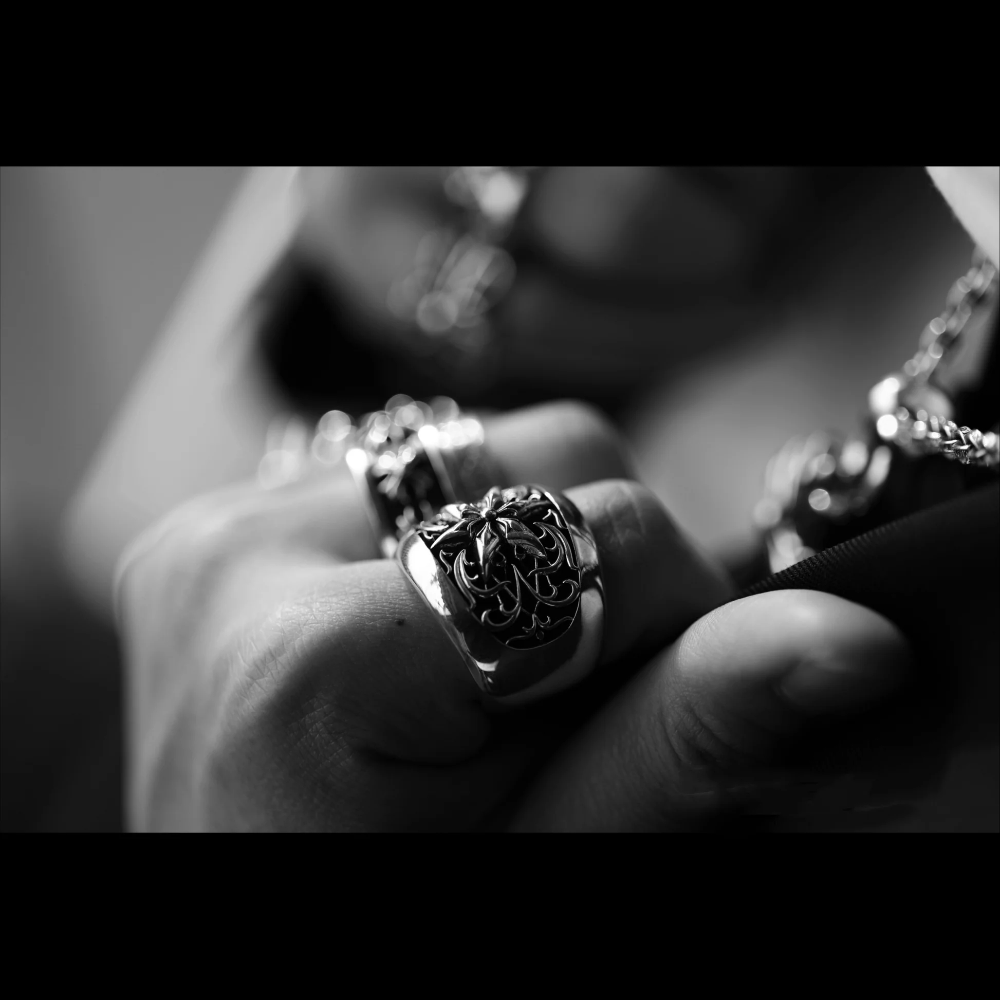 Chrome Hearts Cross Ring - Gothic 925 Sterling Silver Jewelry | David Studio