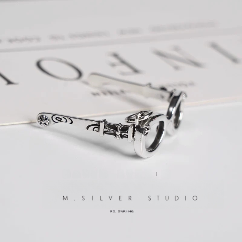 Chrome Hearts Cross Ring - Gothic 925 Sterling Silver Jewelry | David Studio