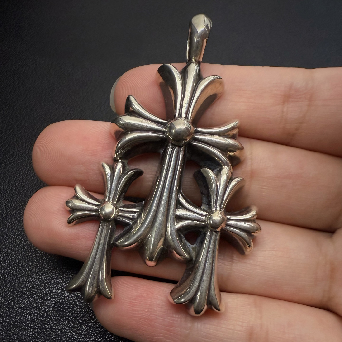 Chrome Hearts Cross Ring - Gothic 925 Sterling Silver Jewelry | David Studio