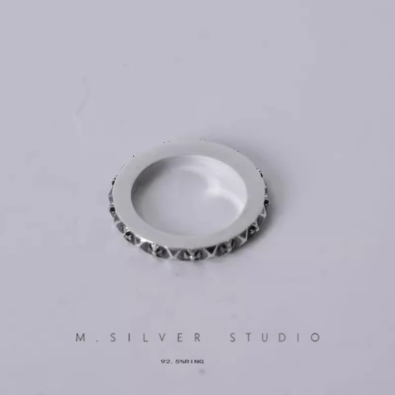 Chrome Hearts Cross Ring - Gothic 925 Sterling Silver Jewelry | David Studio