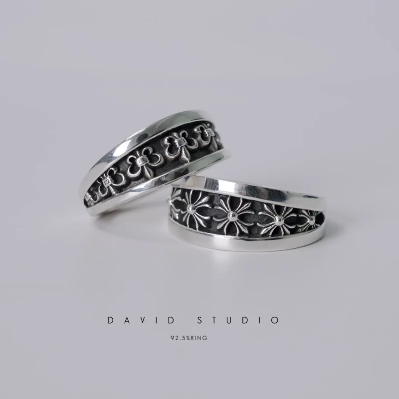 Chrome Hearts Cross Ring - Gothic 925 Sterling Silver Jewelry | David Studio