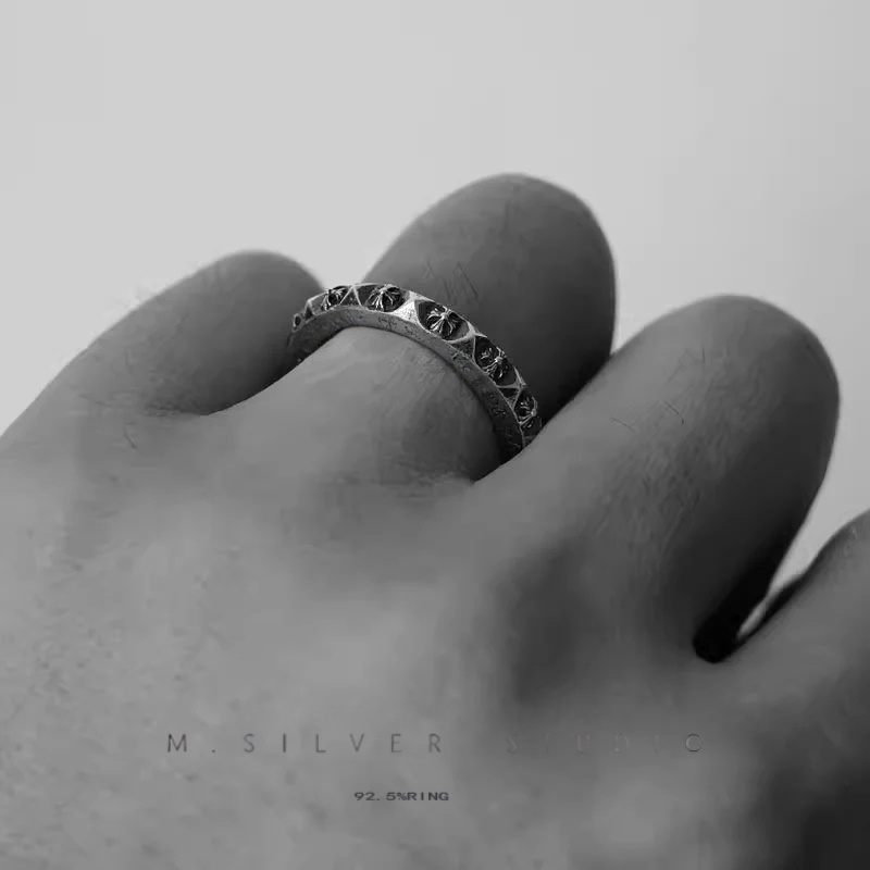 Chrome Hearts Cross Ring - Gothic 925 Sterling Silver Jewelry | David Studio