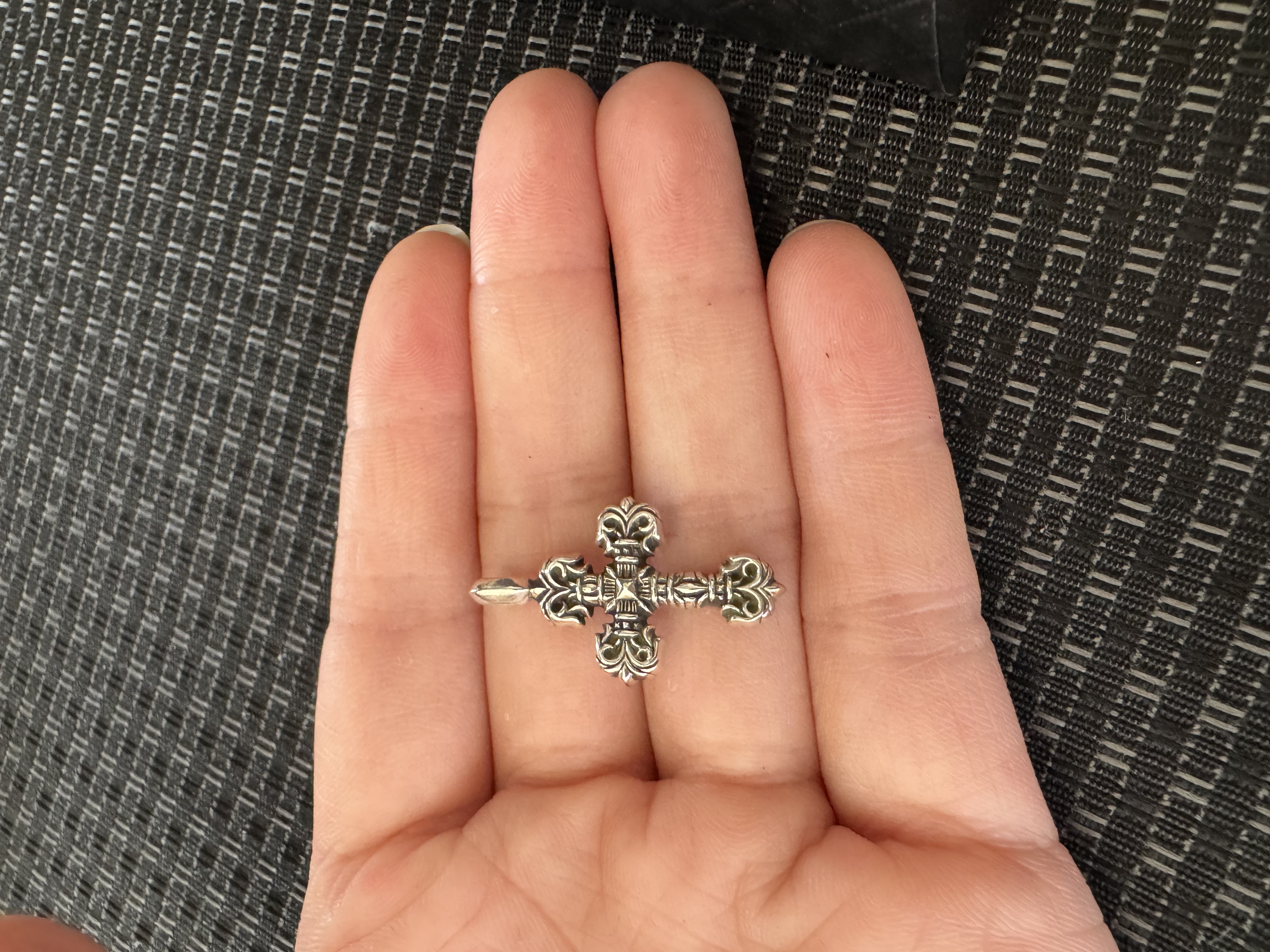 Chrome Hearts Cross Ring - Gothic 925 Sterling Silver Jewelry | David Studio
