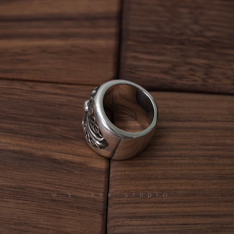 Chrome Hearts Cross Ring - Gothic 925 Sterling Silver Jewelry | David Studio