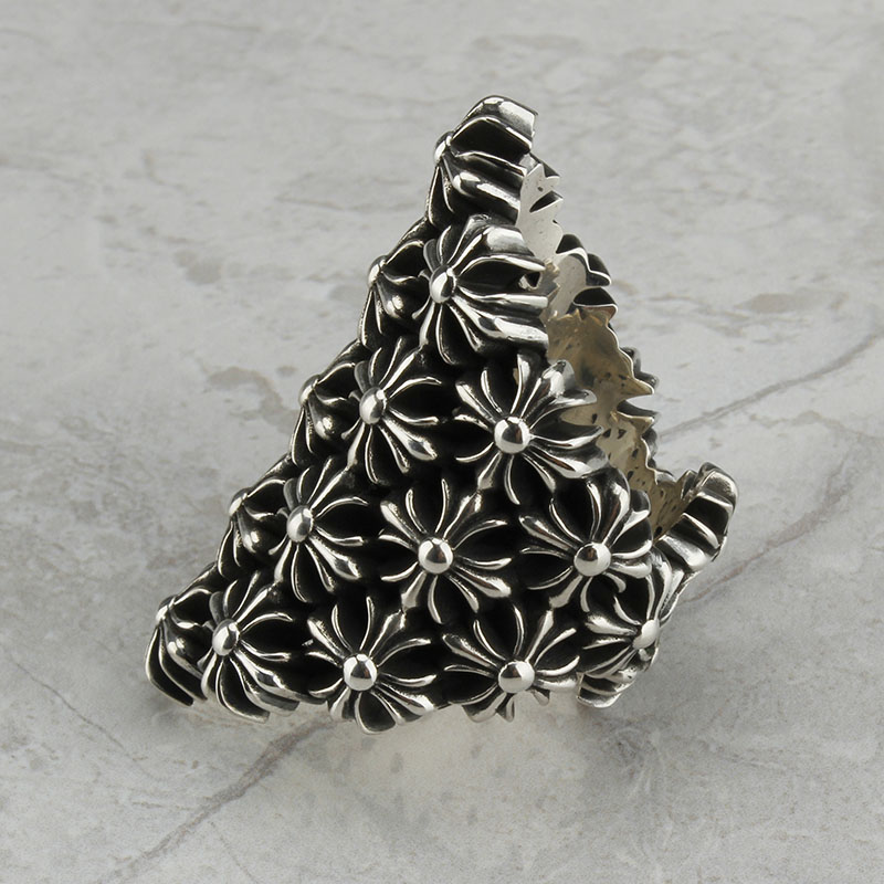 Chrome Hearts Cross Ring - Gothic 925 Sterling Silver Jewelry | David Studio