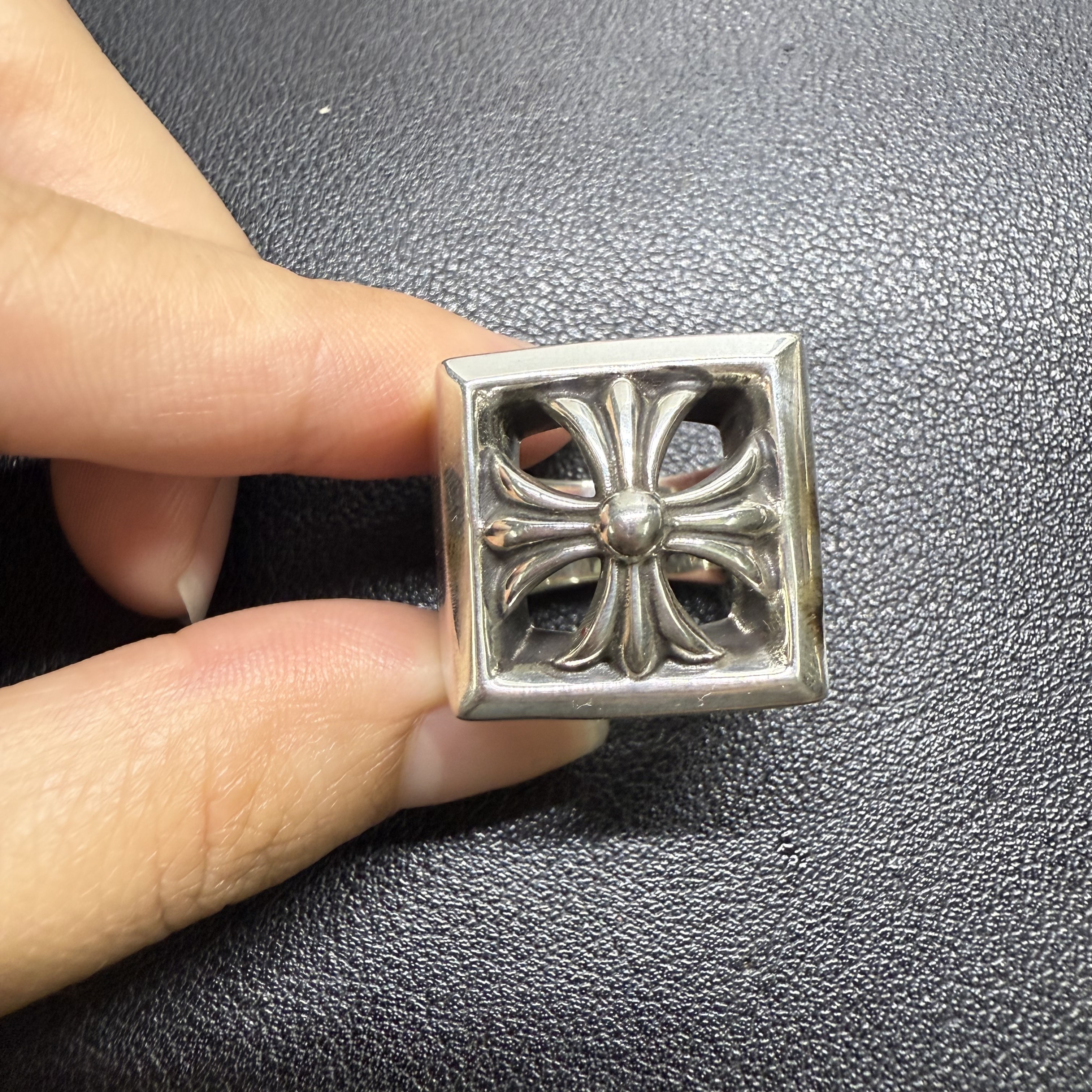 Chrome Hearts Cross Ring - Gothic 925 Sterling Silver Jewelry | David Studio