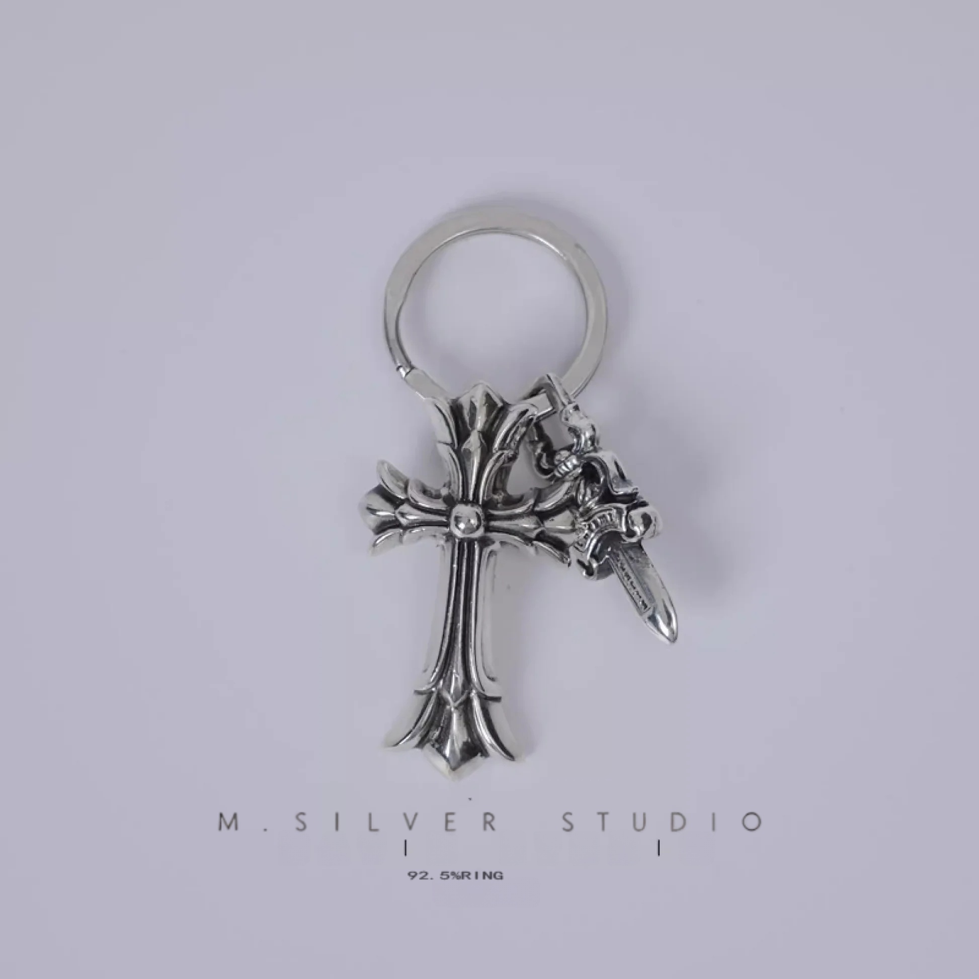 Chrome Hearts Cross Ring - Gothic 925 Sterling Silver Jewelry | David Studio