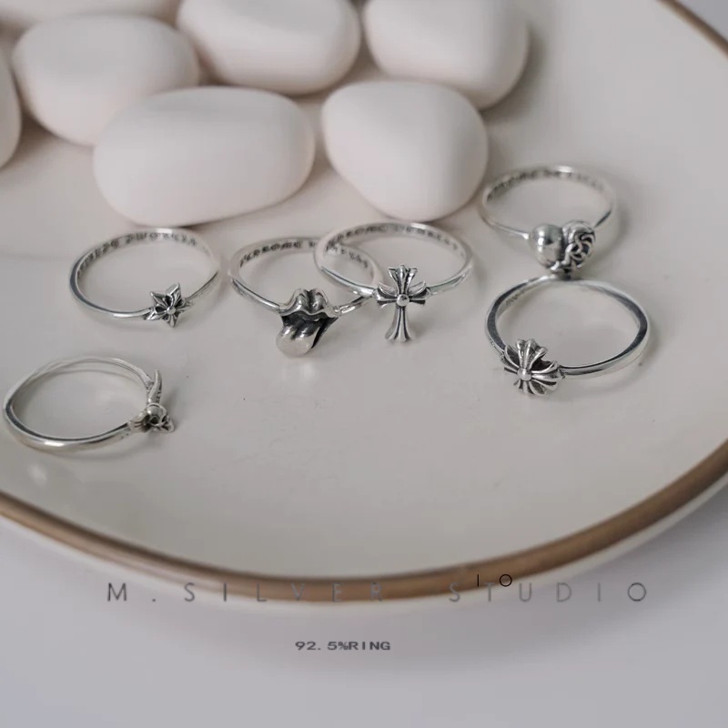 Chrome Hearts Cross Ring - Gothic 925 Sterling Silver Jewelry | David Studio