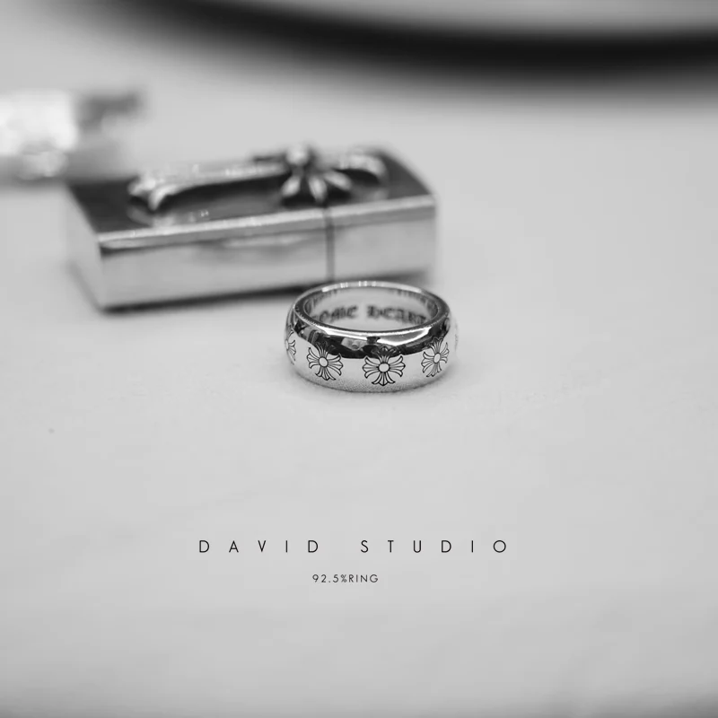 Chrome Hearts Cross Ring - Gothic 925 Sterling Silver Jewelry | David Studio