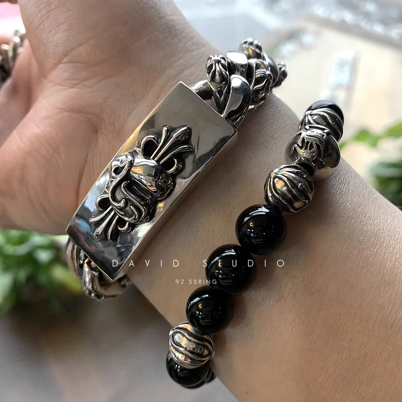 Chrome Hearts Cross Ring - Gothic 925 Sterling Silver Jewelry | David Studio