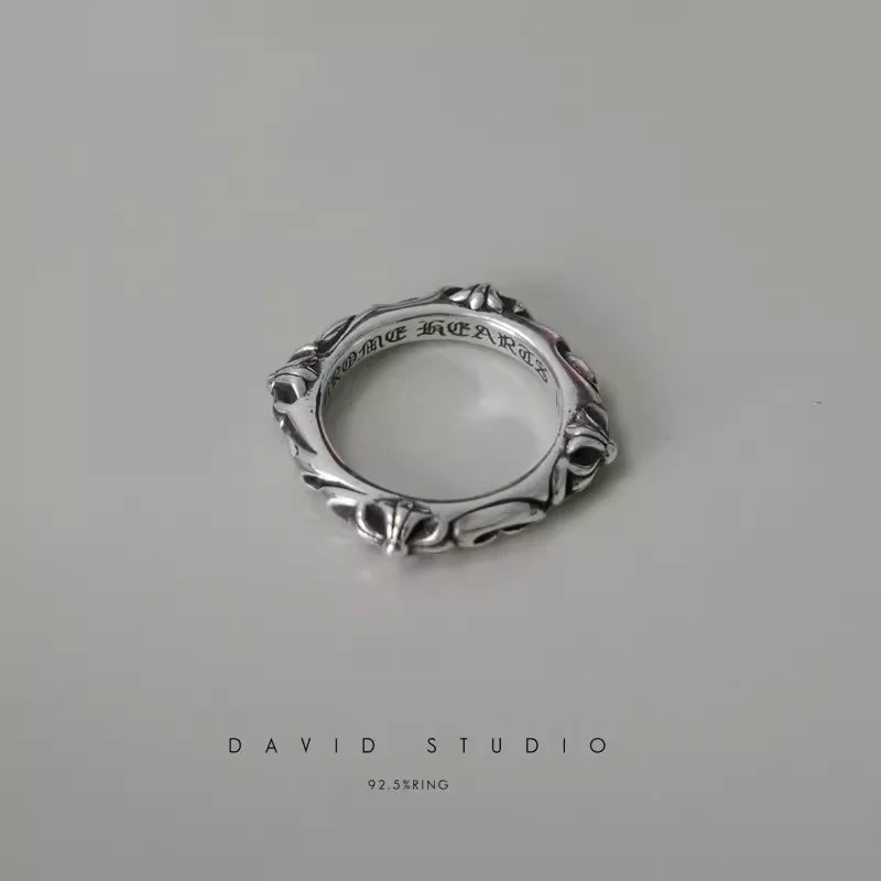 Chrome Hearts Cross Ring - Gothic 925 Sterling Silver Jewelry | David Studio