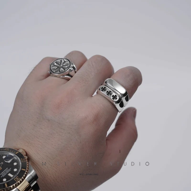 Chrome Hearts Cross Ring - Gothic 925 Sterling Silver Jewelry | David Studio