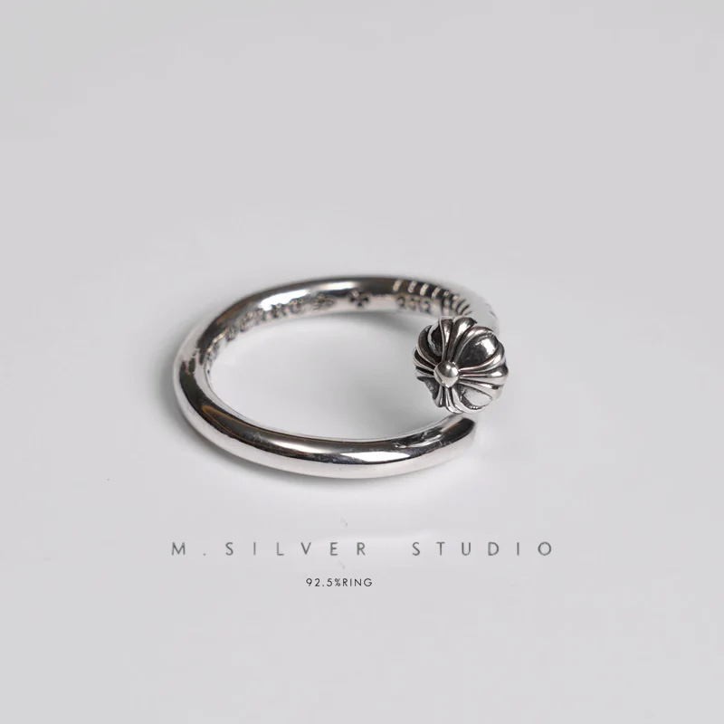 Chrome Hearts Cross Ring - Gothic 925 Sterling Silver Jewelry | David Studio