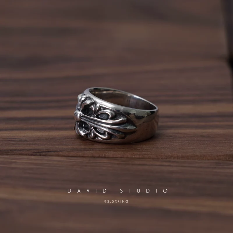 Chrome Hearts Cross Ring - Gothic 925 Sterling Silver Jewelry | David Studio