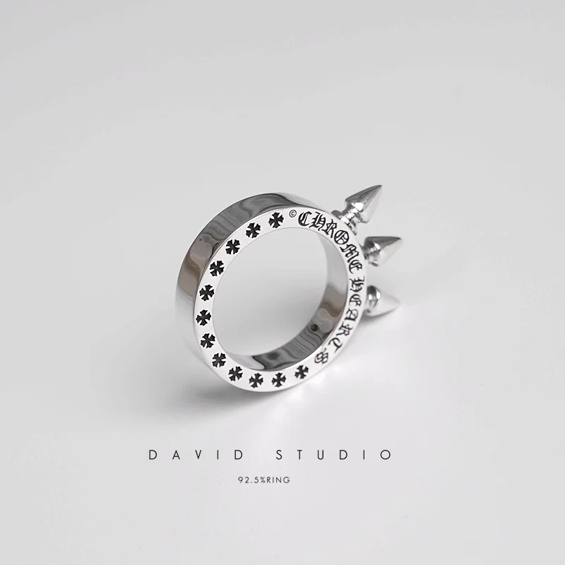 Chrome Hearts Cross Ring - Gothic 925 Sterling Silver Jewelry | David Studio