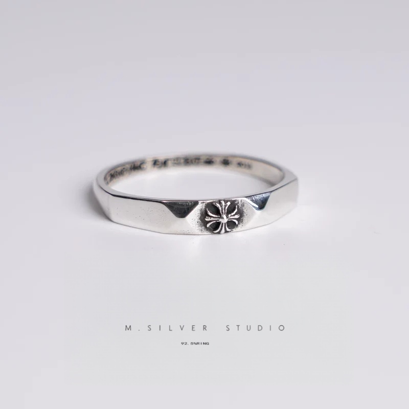 Chrome Hearts Cross Ring - Gothic 925 Sterling Silver Jewelry | David Studio