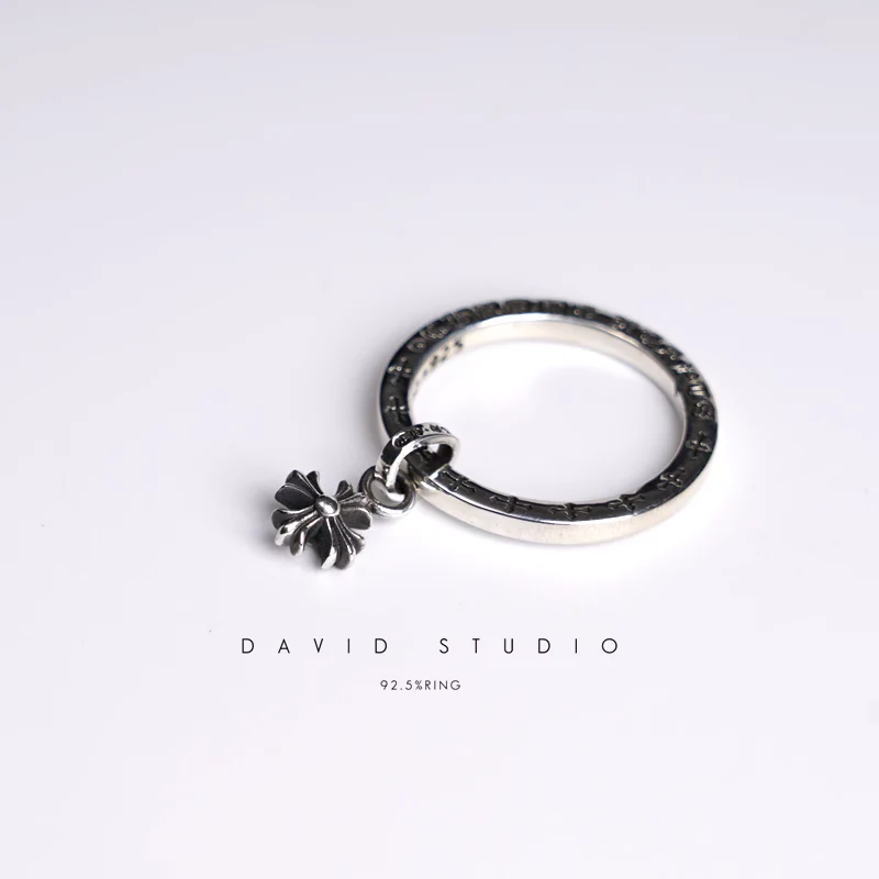 Chrome Hearts Cross Ring - Gothic 925 Sterling Silver Jewelry | David Studio