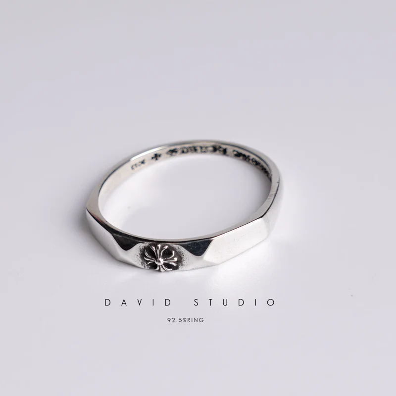 Chrome Hearts Cross Ring - Gothic 925 Sterling Silver Jewelry | David Studio