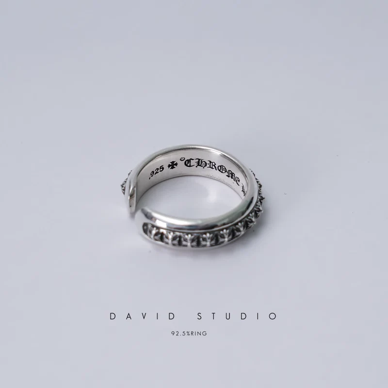 Chrome Hearts Cross Ring - Gothic 925 Sterling Silver Jewelry | David Studio