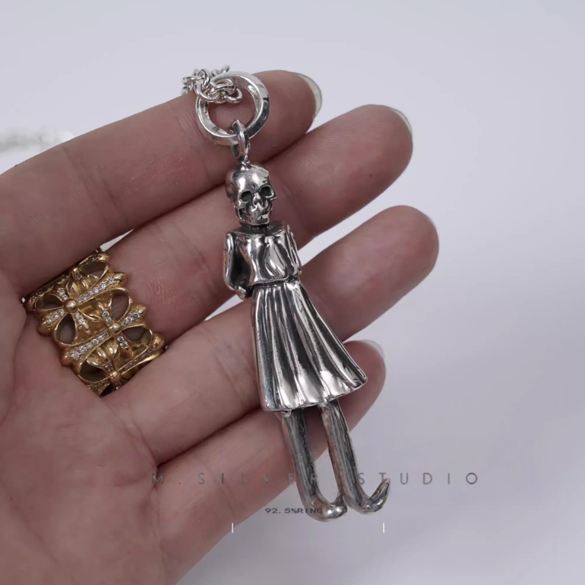 Chrome Hearts Cross Ring - Gothic 925 Sterling Silver Jewelry | David Studio