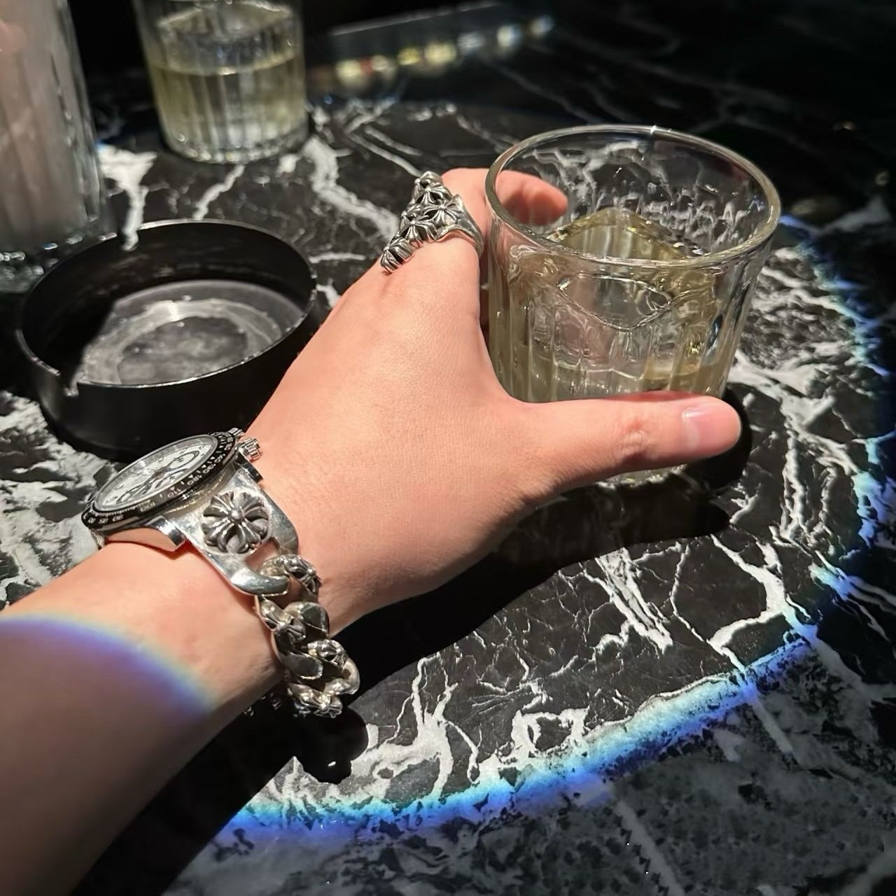 Chrome Hearts Cross Ring - Gothic 925 Sterling Silver Jewelry | David Studio