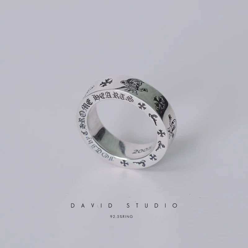 Chrome Hearts Cross Ring - Gothic 925 Sterling Silver Jewelry | David Studio
