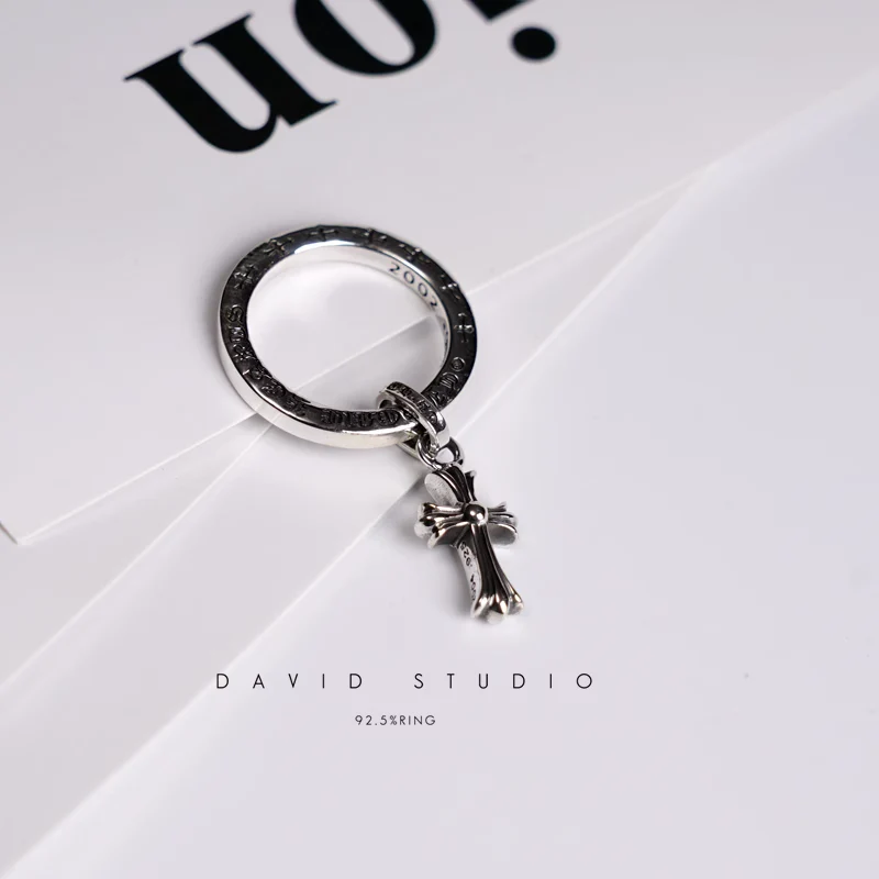 Chrome Hearts Cross Ring - Gothic 925 Sterling Silver Jewelry | David Studio