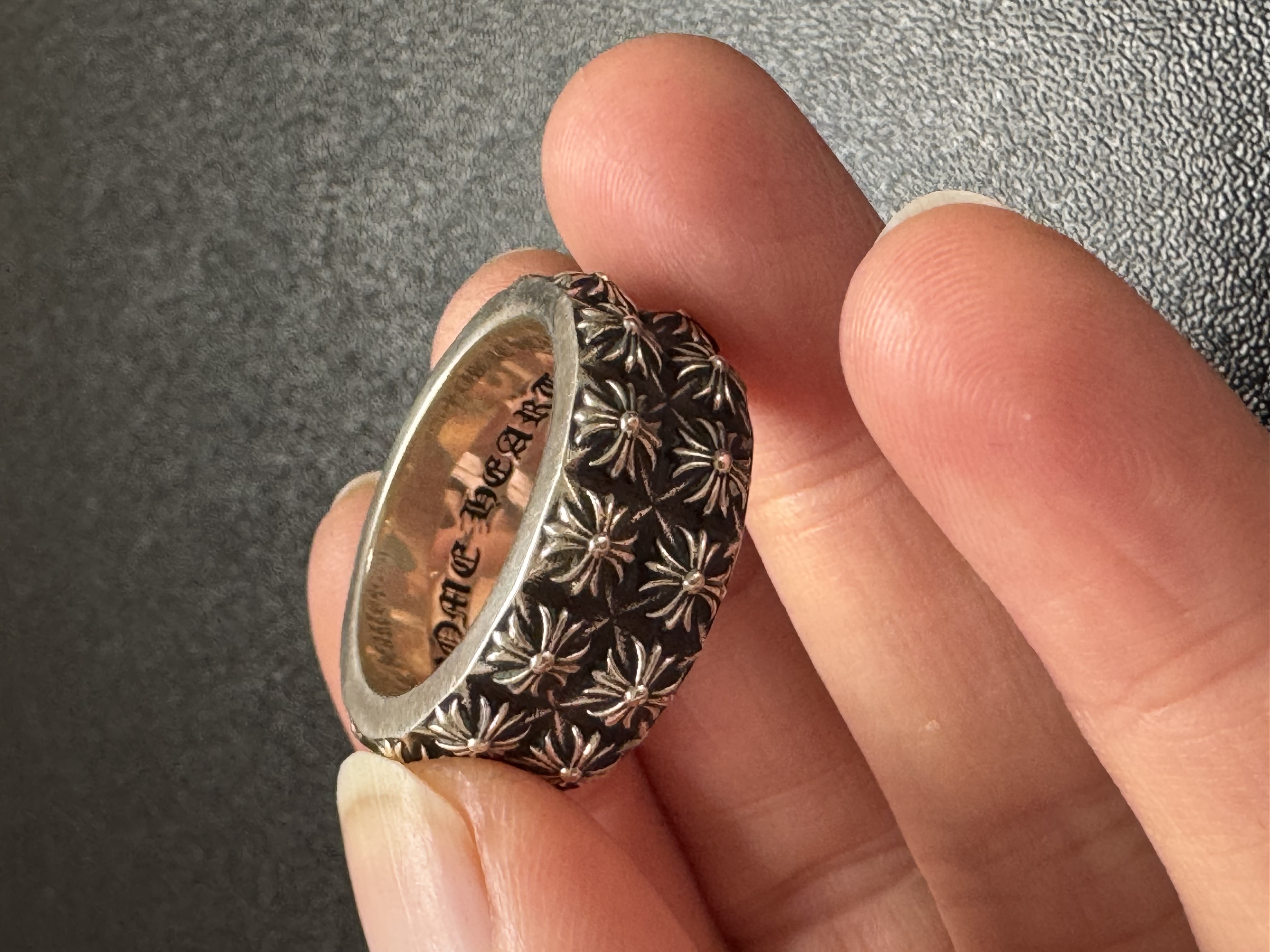 Chrome Hearts Cross Ring - Gothic 925 Sterling Silver Jewelry | David Studio