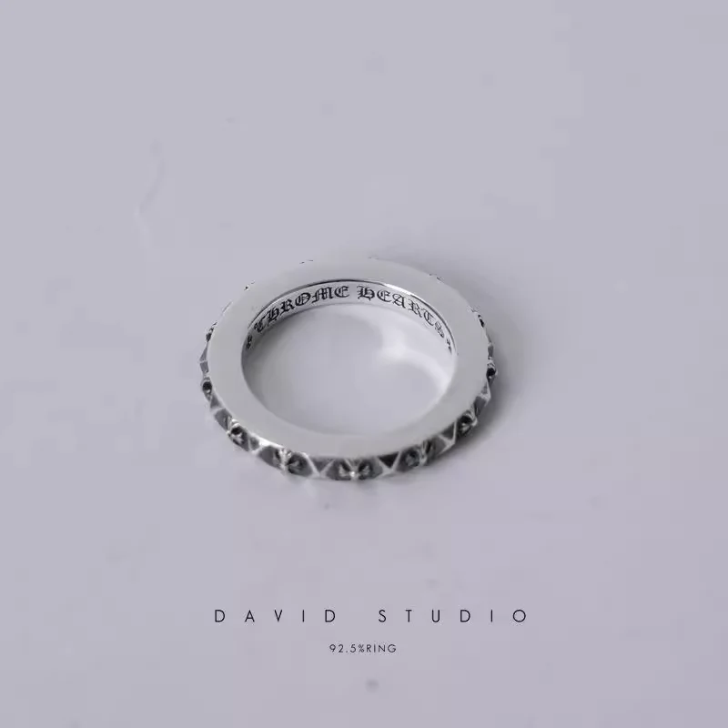 Chrome Hearts Cross Ring - Gothic 925 Sterling Silver Jewelry | David Studio