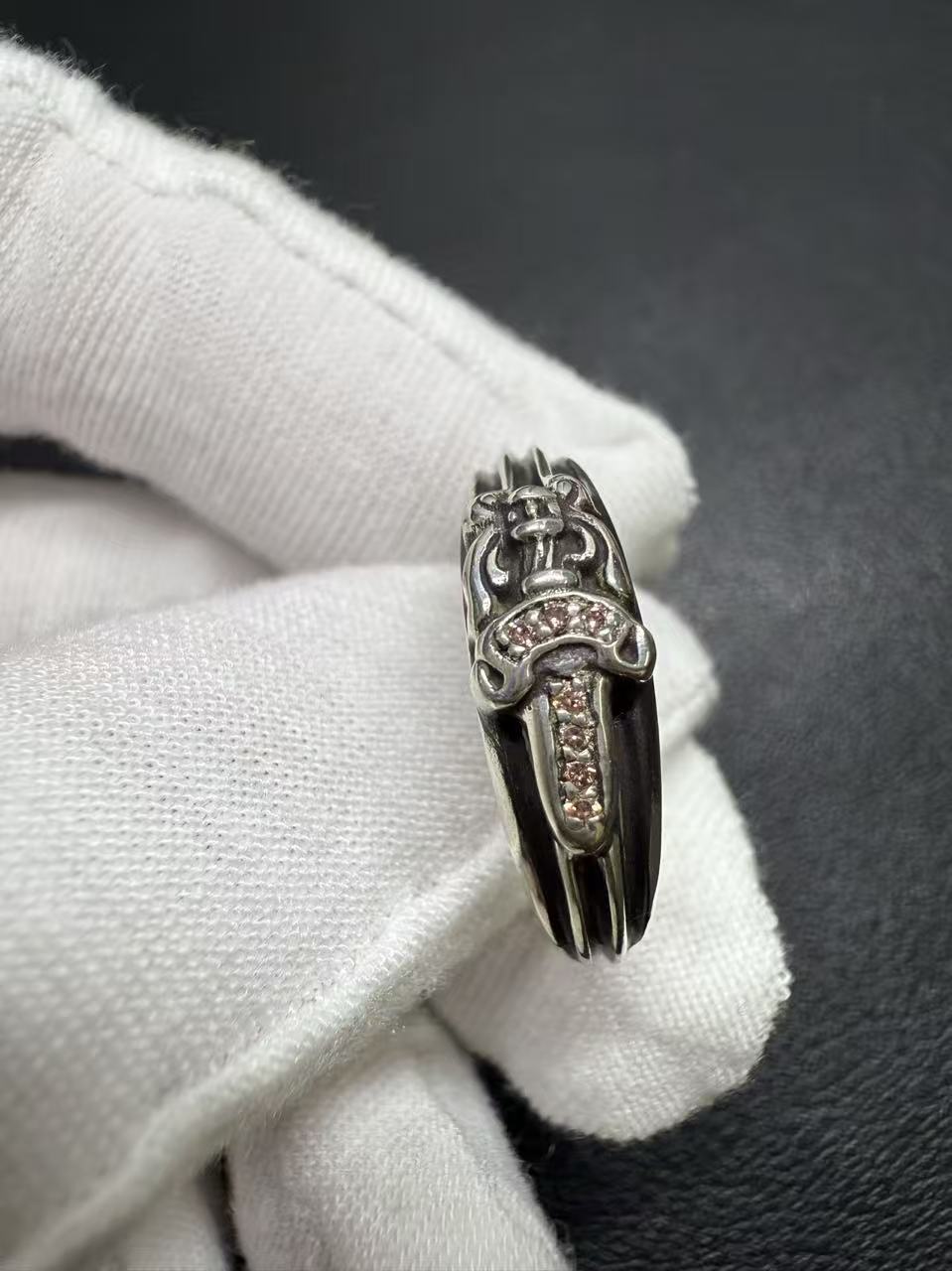 Chrome Hearts Cross Ring - Gothic 925 Sterling Silver Jewelry | David Studio