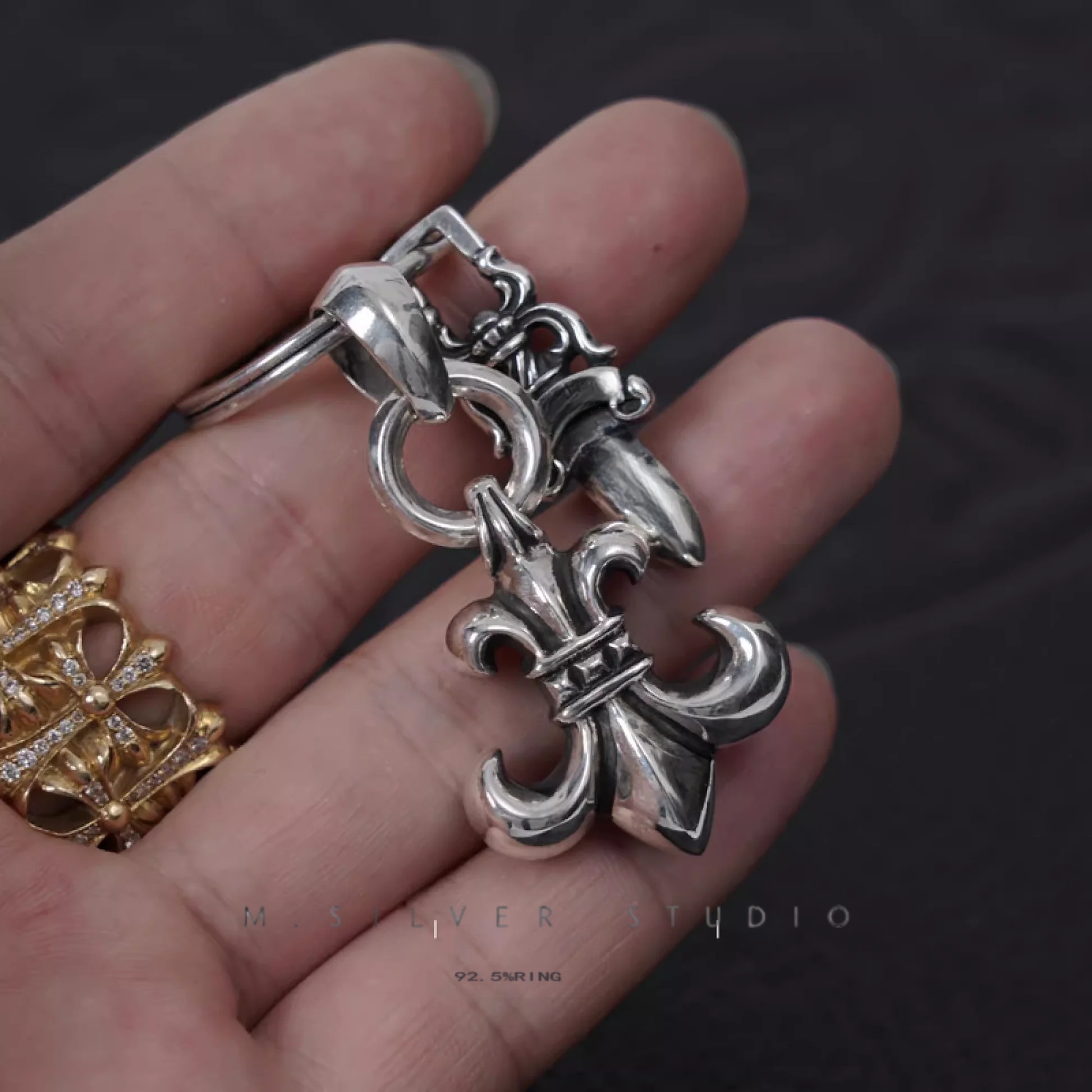 Chrome Hearts Cross Ring - Gothic 925 Sterling Silver Jewelry | David Studio