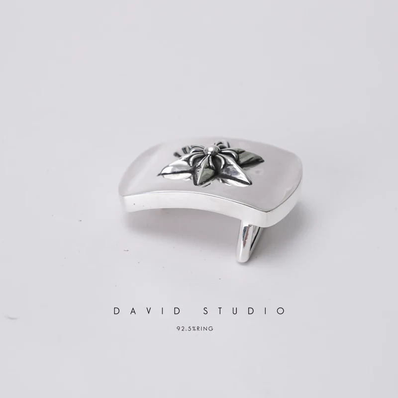 Chrome Hearts Cross Ring - Gothic 925 Sterling Silver Jewelry | David Studio