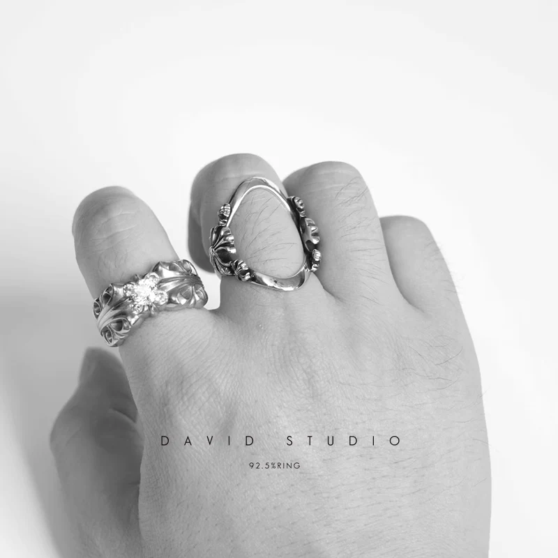 Chrome Hearts Cross Ring - Gothic 925 Sterling Silver Jewelry | David Studio