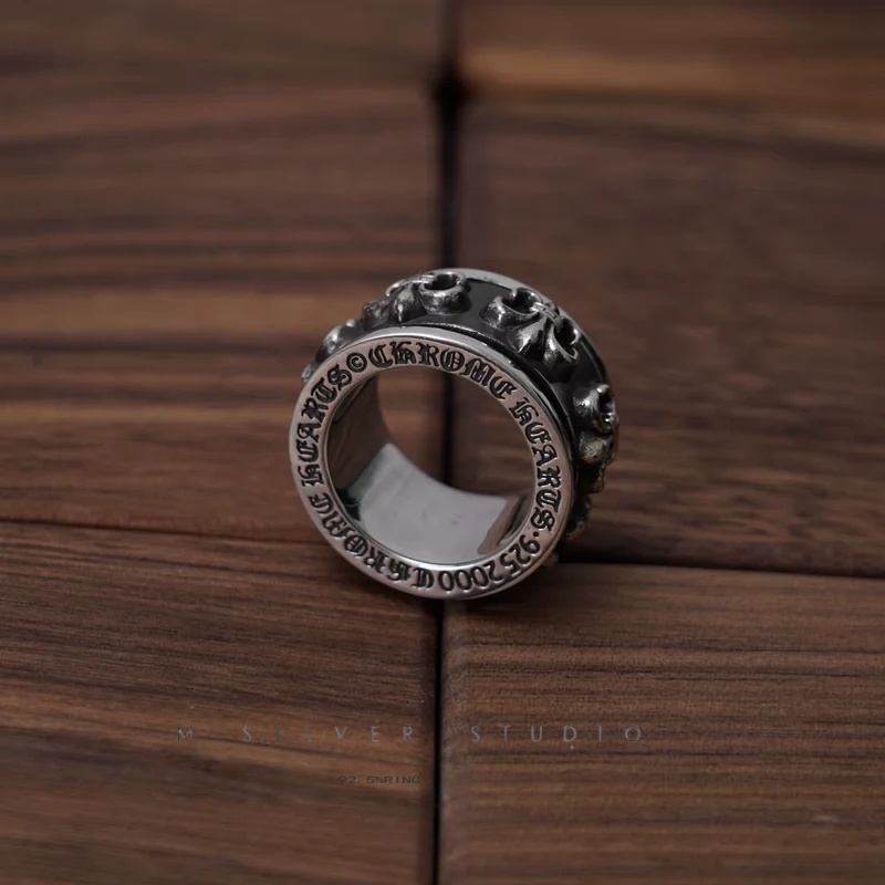 Chrome Hearts Cross Ring - Gothic 925 Sterling Silver Jewelry | David Studio