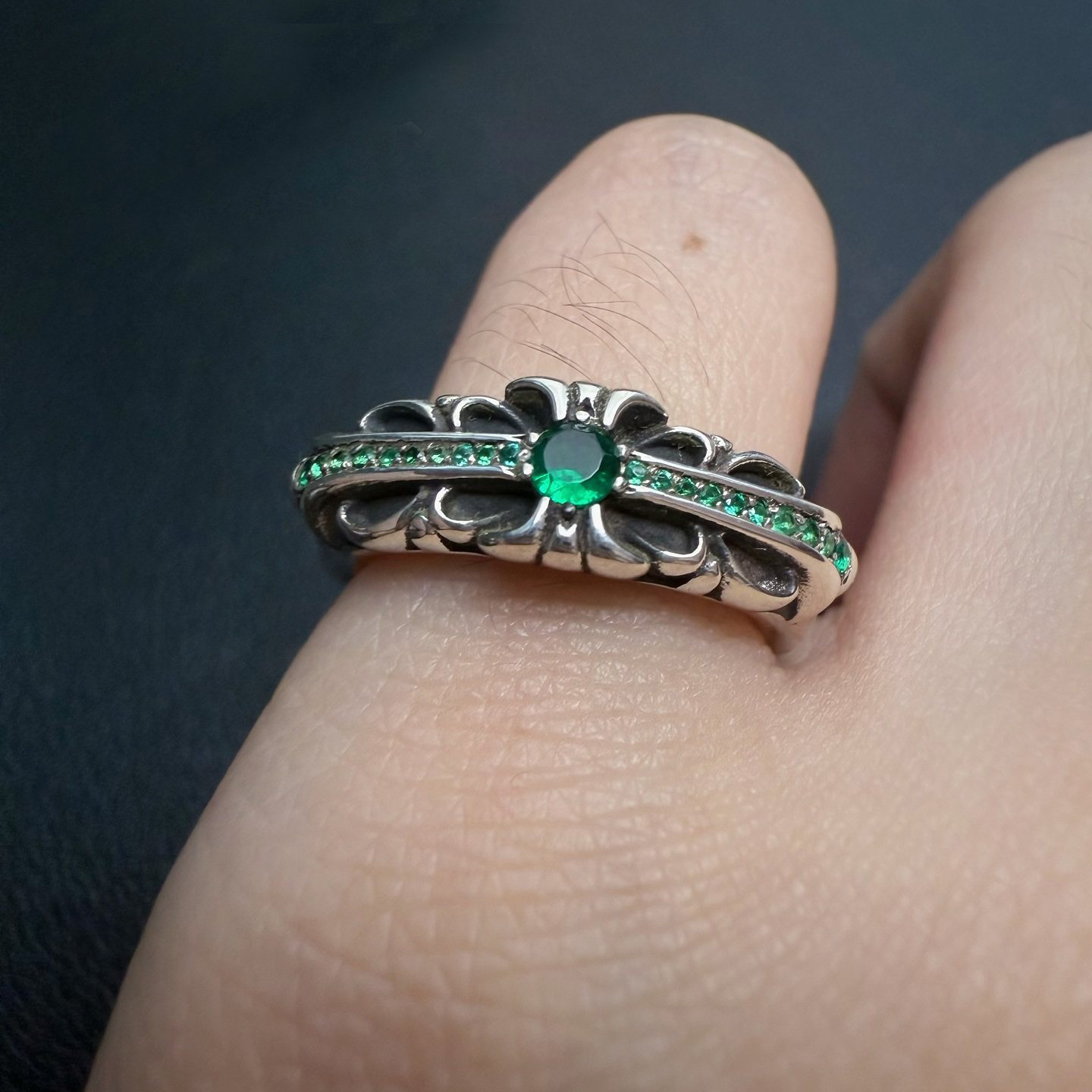 Chrome Hearts Cross Ring - Gothic 925 Sterling Silver Jewelry | David Studio