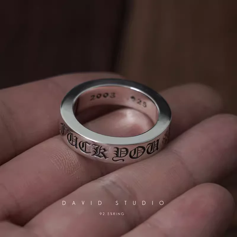 Chrome Hearts Cross Ring - Gothic 925 Sterling Silver Jewelry | David Studio