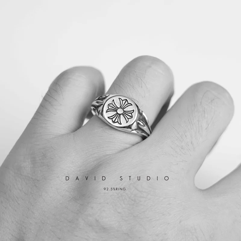 Chrome Hearts Cross Ring - Gothic 925 Sterling Silver Jewelry | David Studio