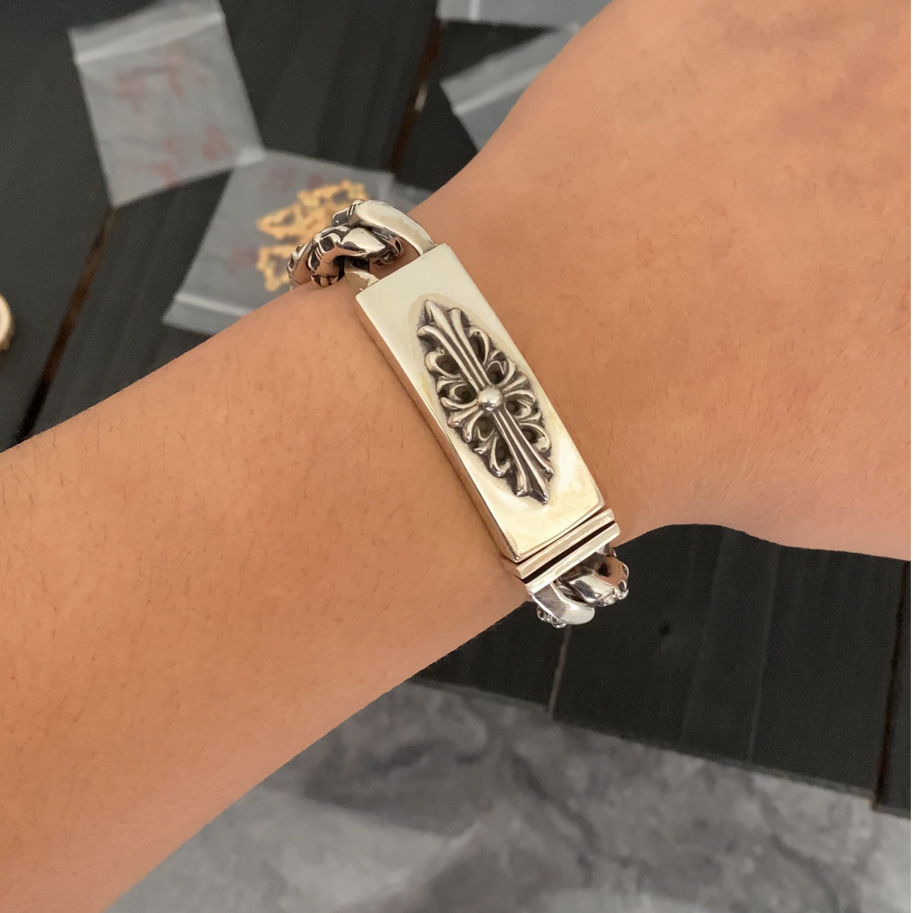 Chrome Hearts Cross Ring - Gothic 925 Sterling Silver Jewelry | David Studio