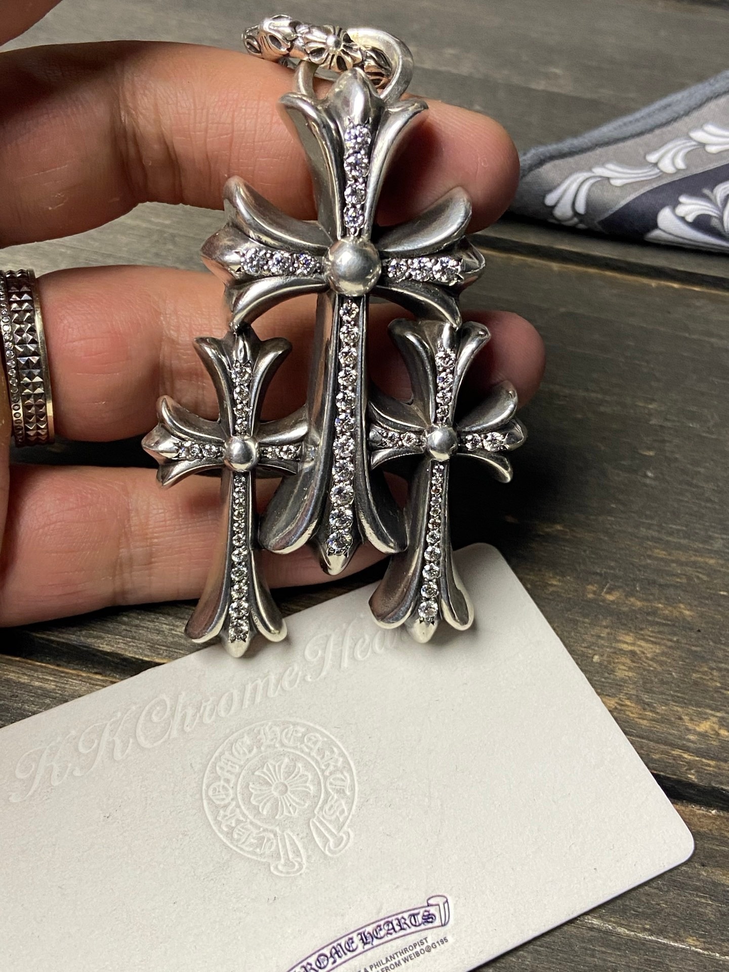 Chrome Hearts Cross Ring - Gothic 925 Sterling Silver Jewelry | David Studio