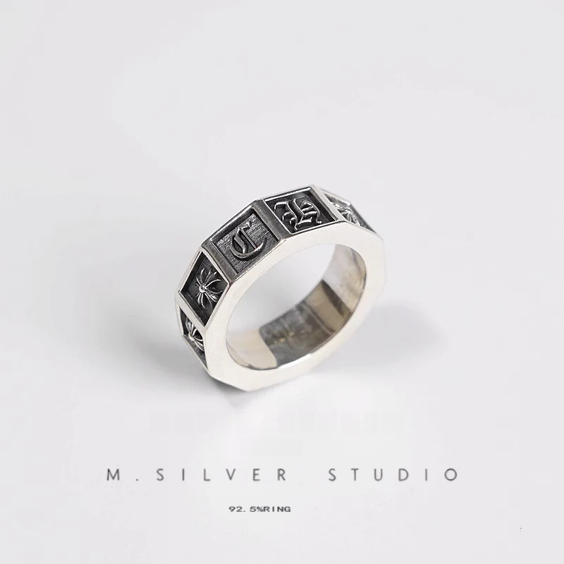 Chrome Hearts Cross Ring - Gothic 925 Sterling Silver Jewelry | David Studio