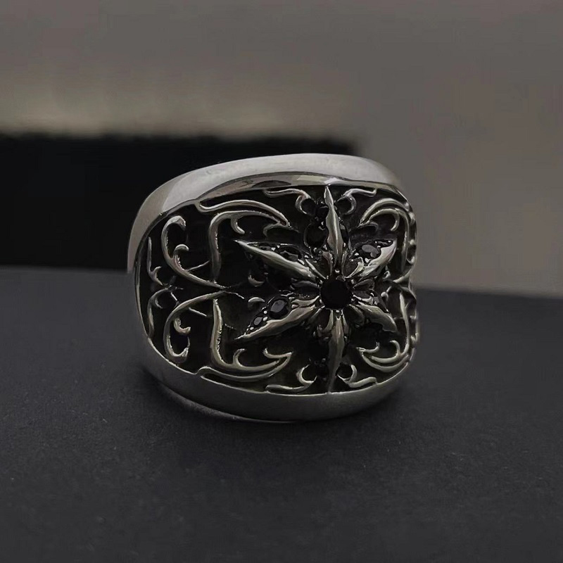 Chrome Hearts Cross Ring - Gothic 925 Sterling Silver Jewelry | David Studio