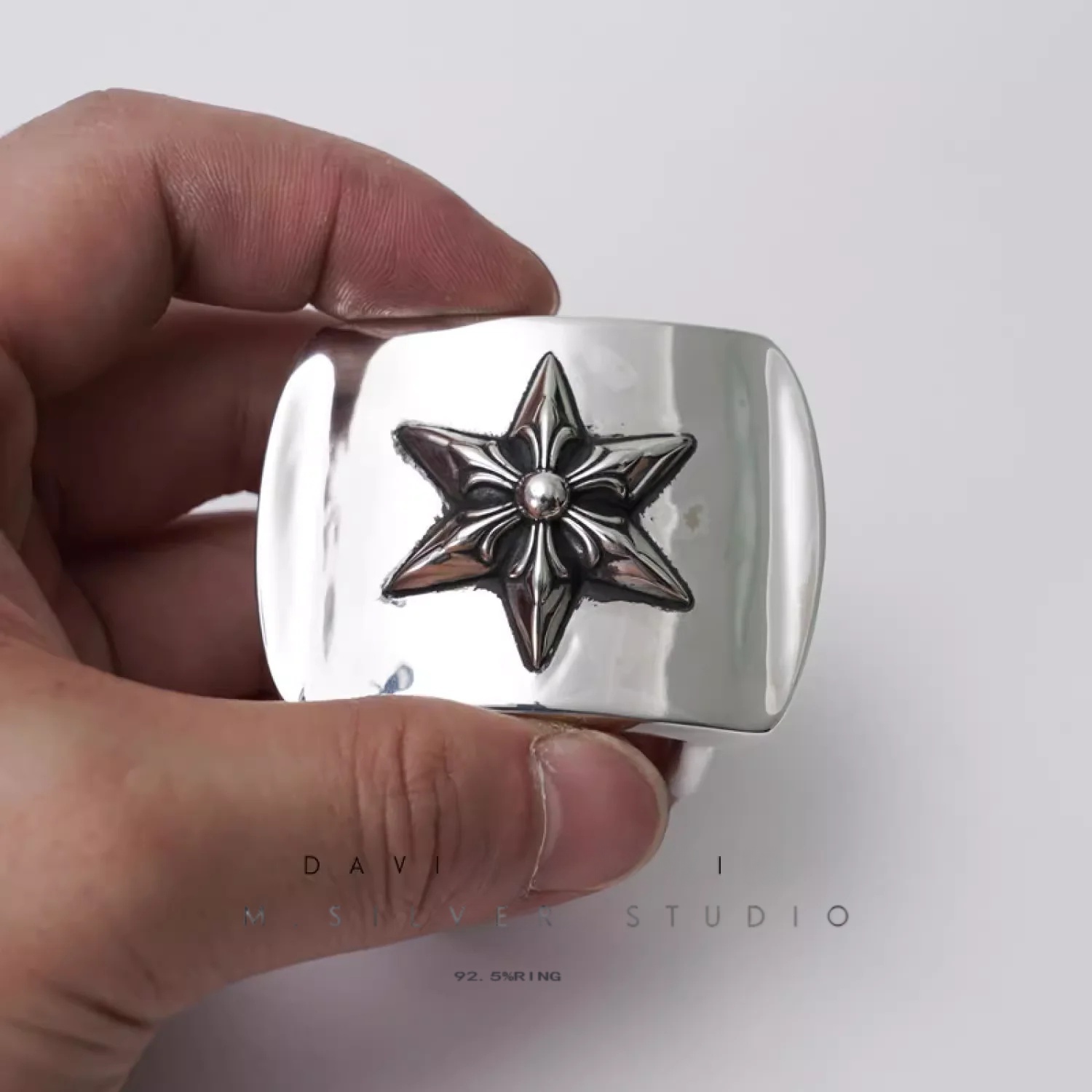 Chrome Hearts Cross Ring - Gothic 925 Sterling Silver Jewelry | David Studio