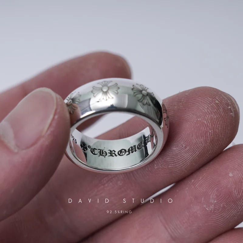 Chrome Hearts Cross Ring - Gothic 925 Sterling Silver Jewelry | David Studio