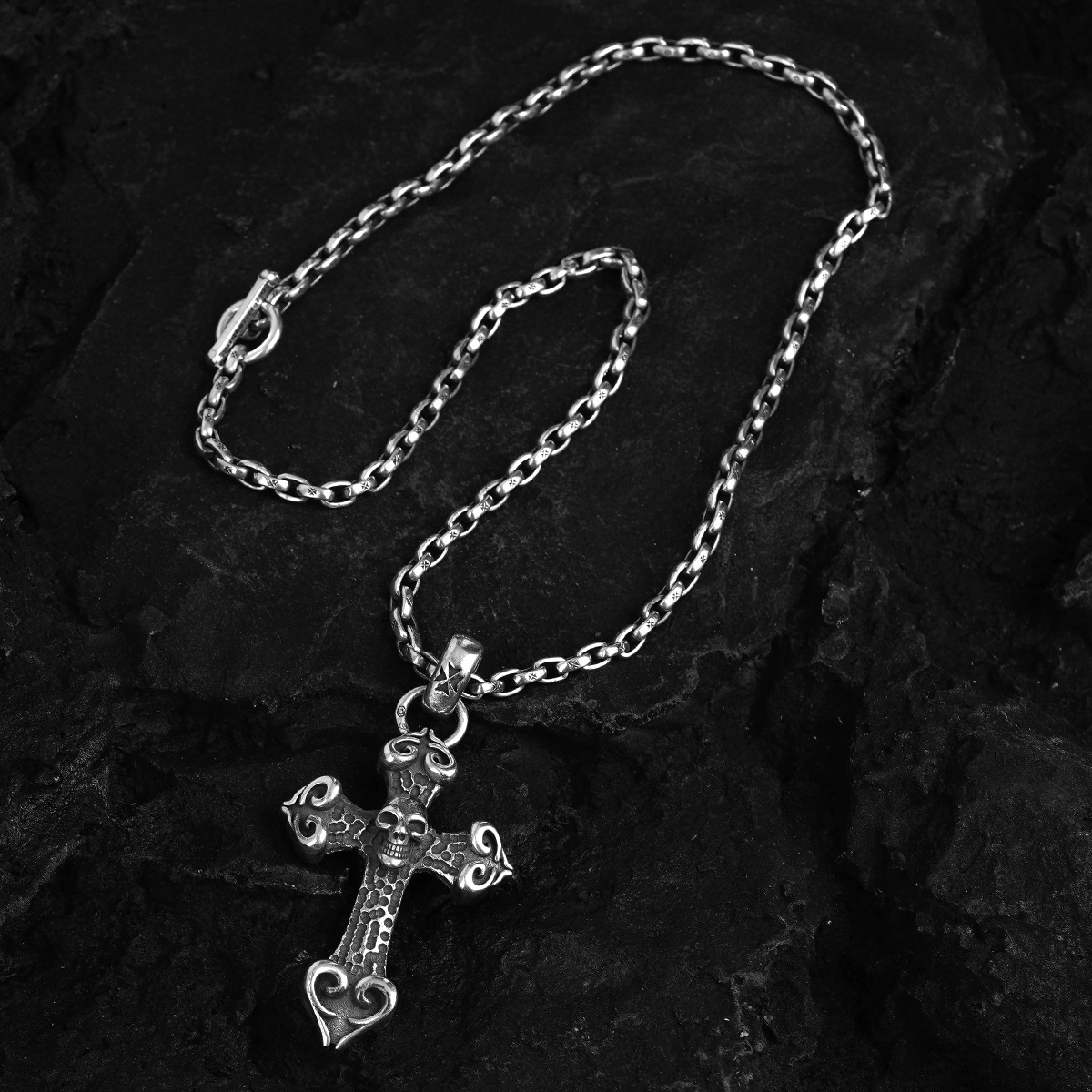 Chrome Hearts Cross Ring - Gothic 925 Sterling Silver Jewelry | David Studio