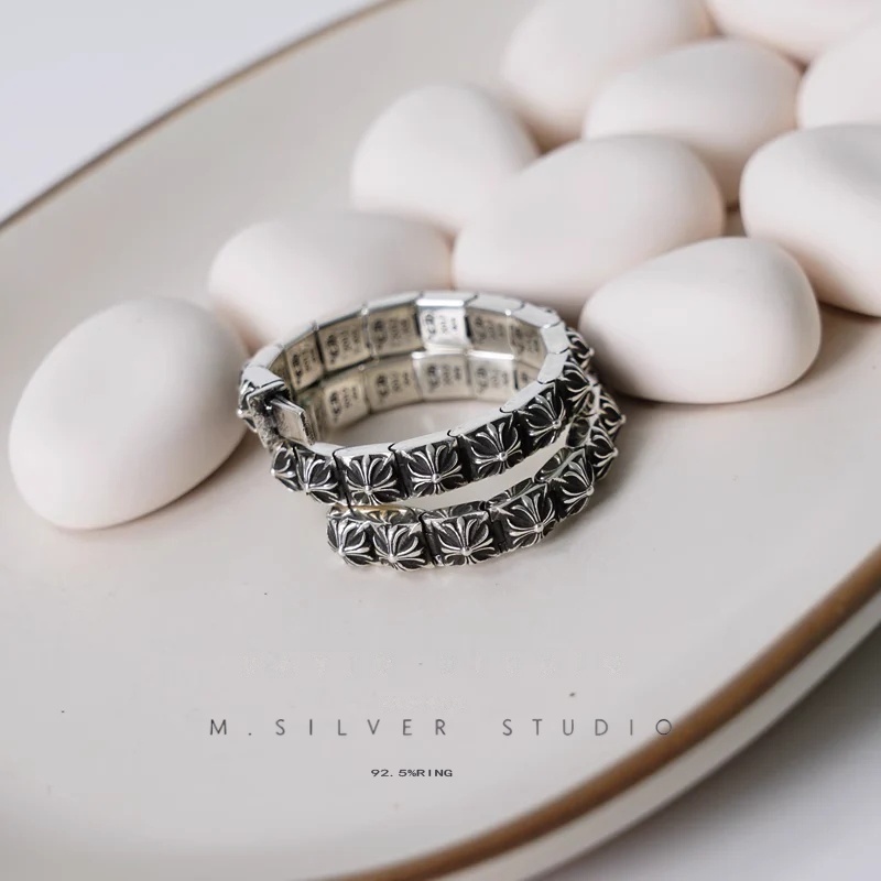 Chrome Hearts Cross Ring - Gothic 925 Sterling Silver Jewelry | David Studio