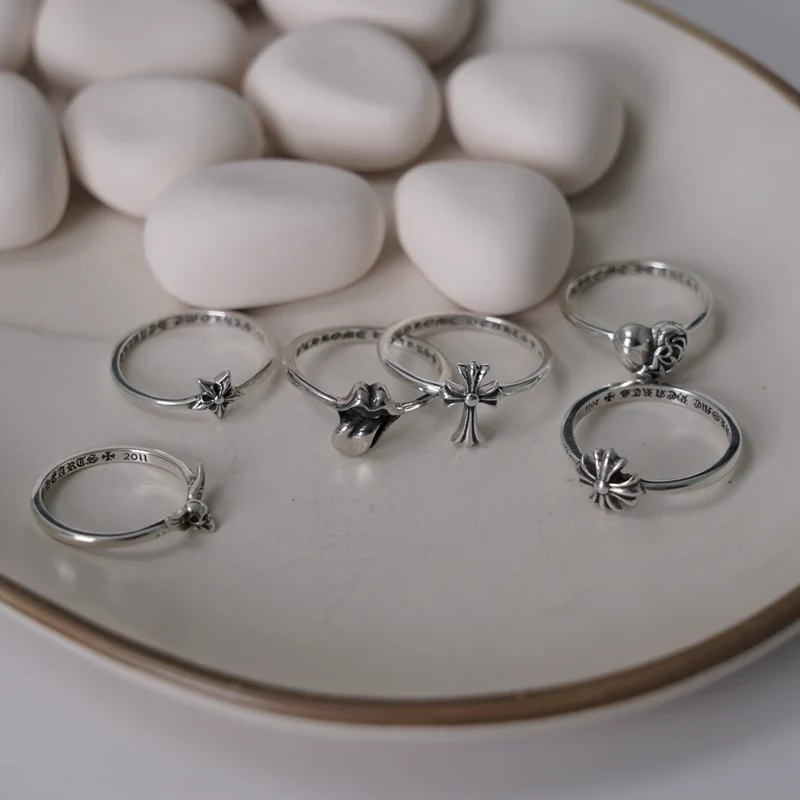 Chrome Hearts Cross Ring - Gothic 925 Sterling Silver Jewelry | David Studio