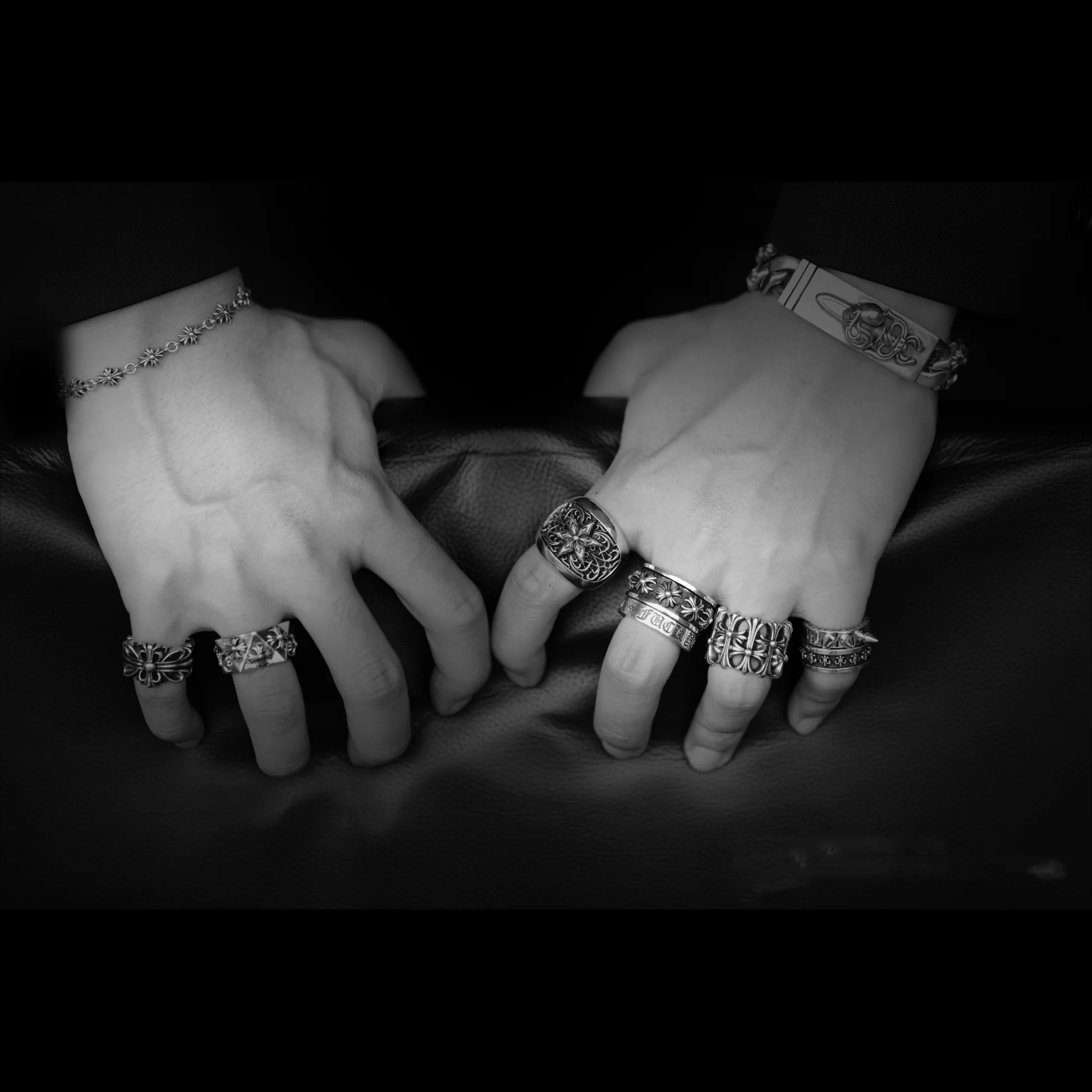 Chrome Hearts Cross Ring - Gothic 925 Sterling Silver Jewelry | David Studio